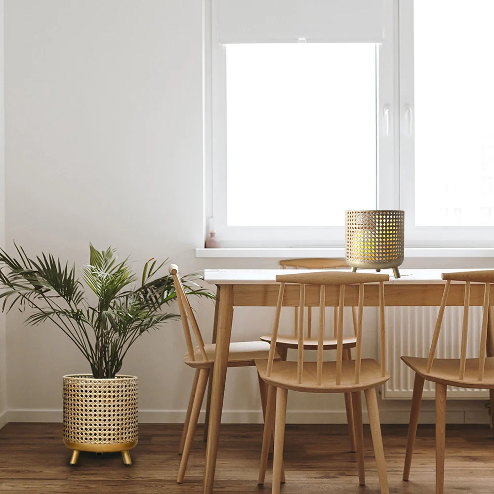 Set of 3 Plant Pots 10/8.5/7''H (Antique Gold)