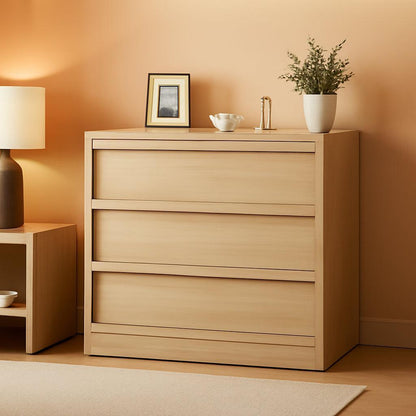 Natural Oak 3-Drawer Dresser With Generous Storage