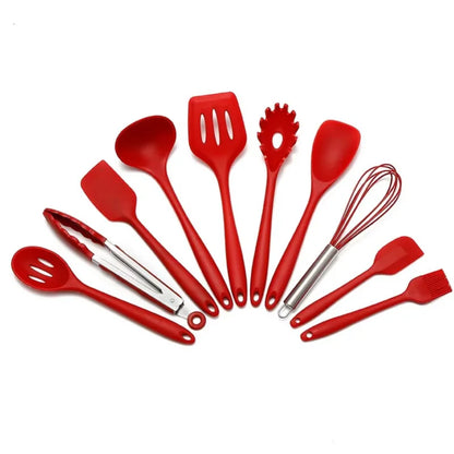 10 Piece Silicone Cookware Set for Kitchen