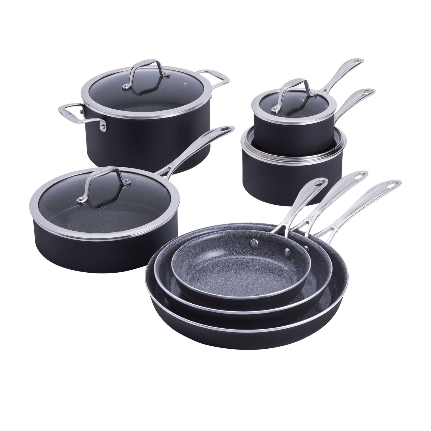 HENCKELS Capri Cookware Set Grey 11 Piece