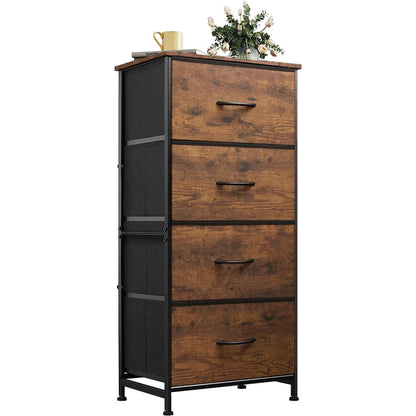 Four Drawer Dresser With Handles For Bedroom Storage