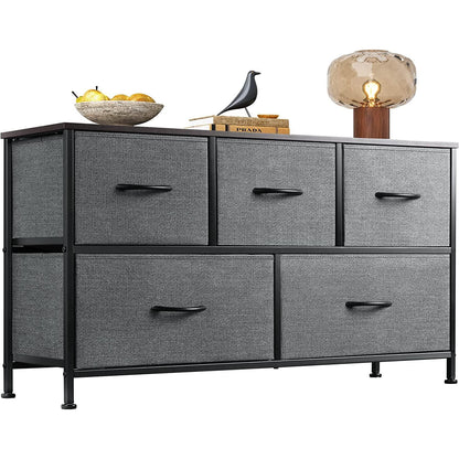 5 Drawer Fabric Dresser Organizer For Bedroom Storage