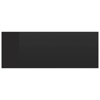 NNEVL Floating Nightstand High Gloss Black 40x30x15 cm Chipboard