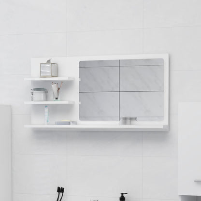 vidaXL Bathroom Mirror Vanity with Shelves for Powder Room Engineered Wood