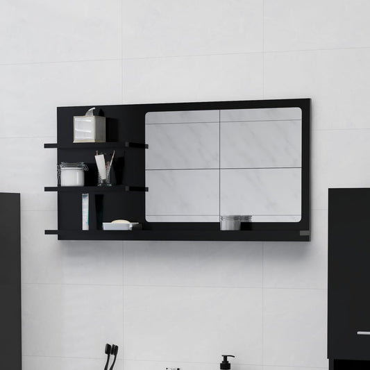vidaXL Bathroom Mirror Vanity with Shelves for Powder Room Engineered Wood