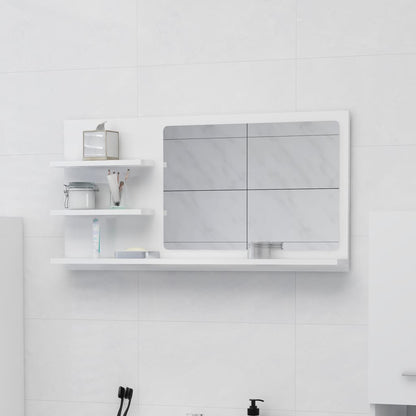 vidaXL Bathroom Mirror Vanity with Shelves for Powder Room Engineered Wood