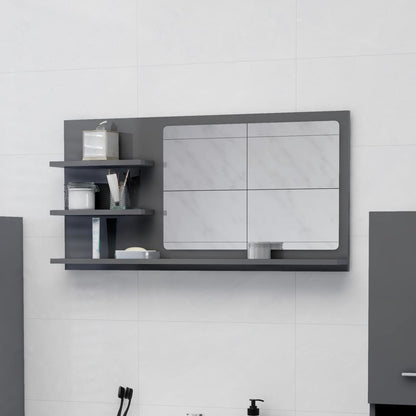 vidaXL Bathroom Mirror Vanity with Shelves for Powder Room Engineered Wood