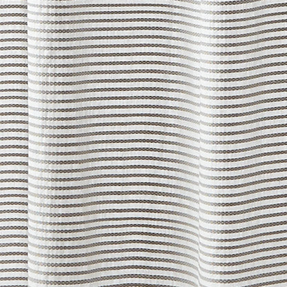 72-inch Grey and White Stripes Cotton Shower Curtain with Tassels