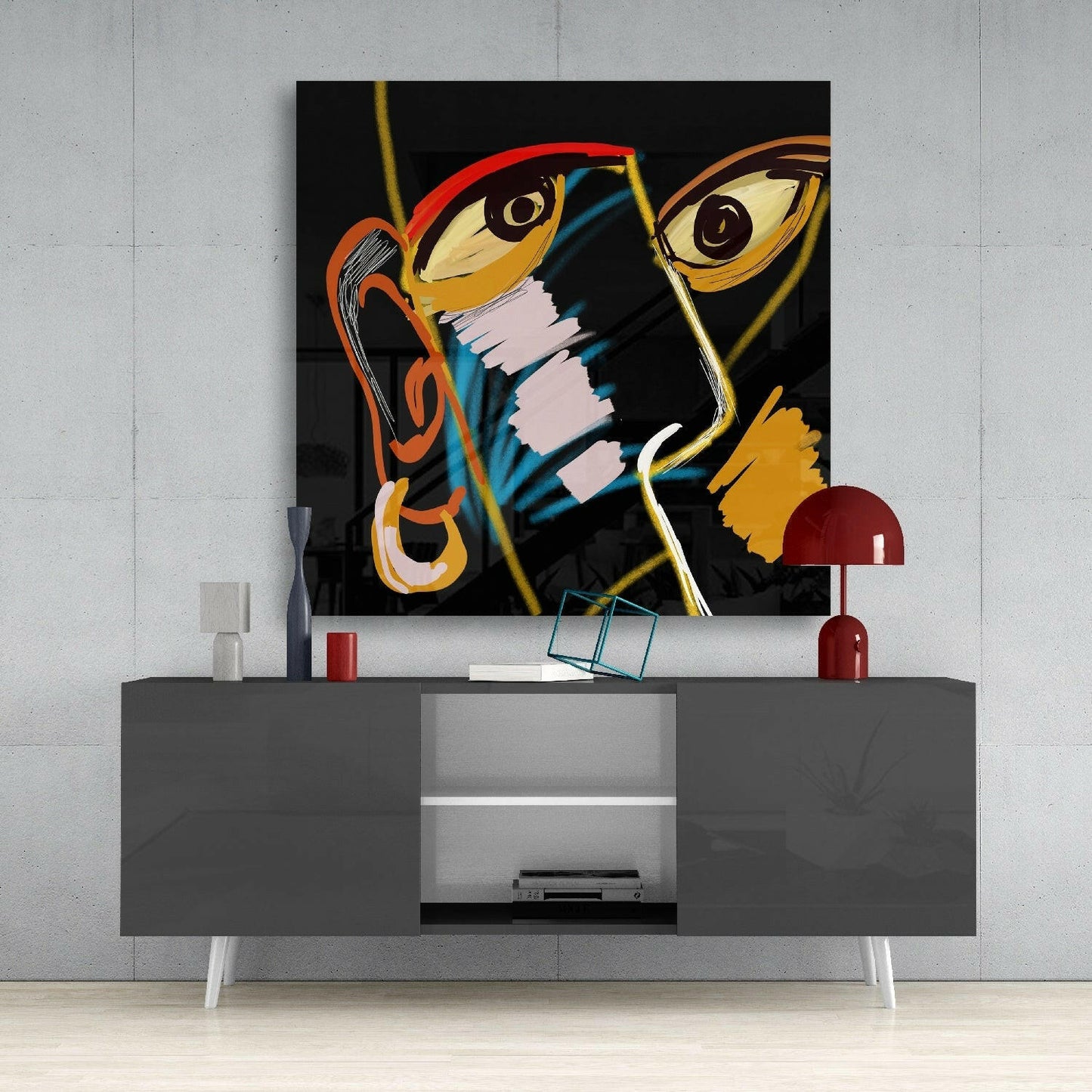 Abstract Reality Glass Wall Art
