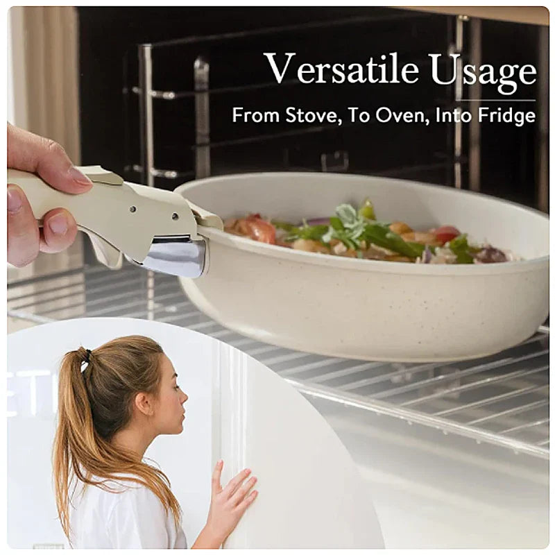 5-Piece Non-Stick Cookware Set Aluminum Alloy Pots and Pans with Lids White