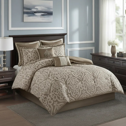 Luxurious Jacquard Comforter Set - Modern All-Season