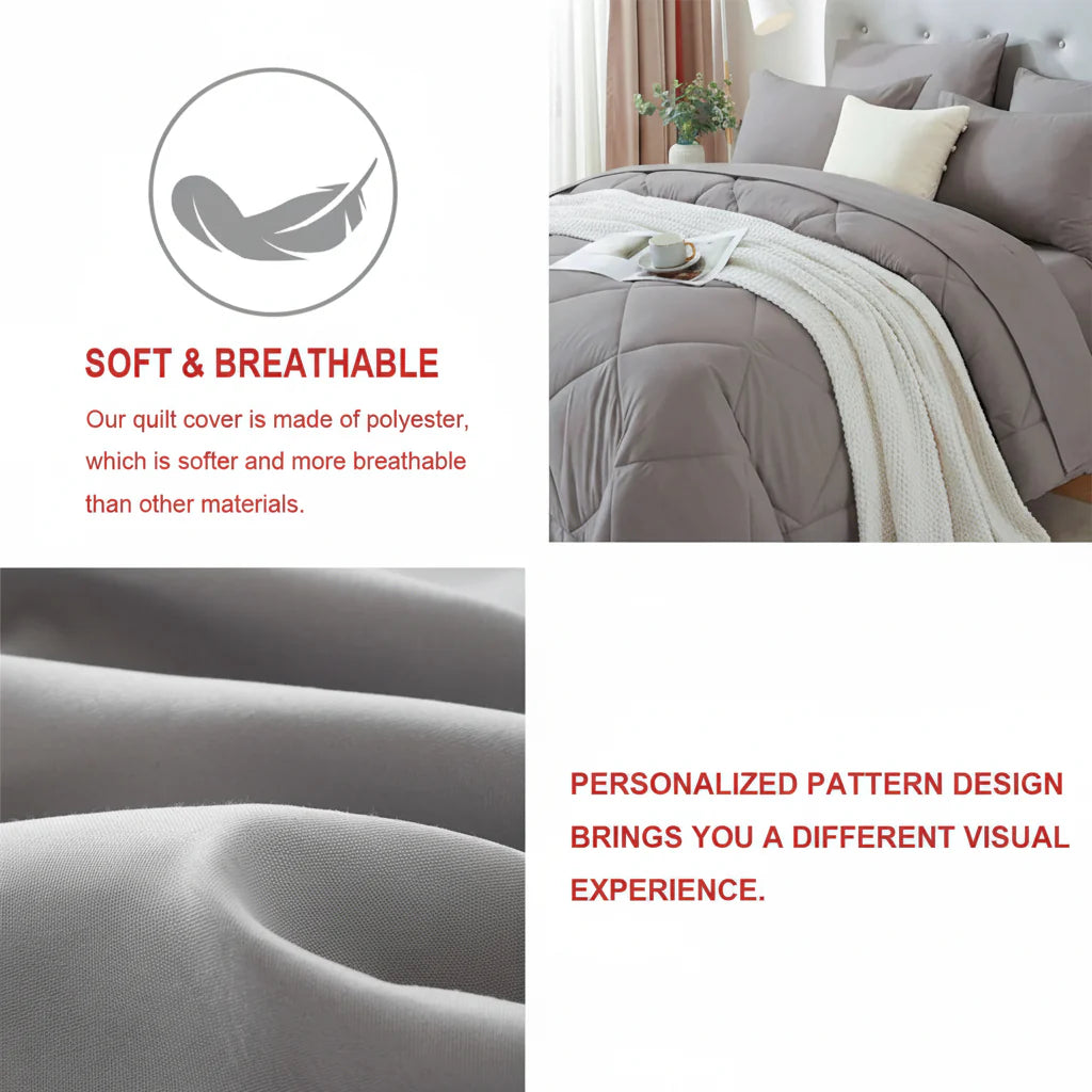 Comforter Set – 5/7 Pieces Bedding Set Sheets, Pillowcases & PillowShams