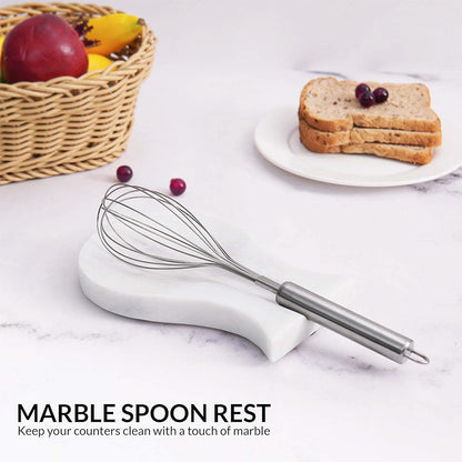 Spoon Rest Natural Marble Spatula Fork Ladle Utensil Rest Keeper