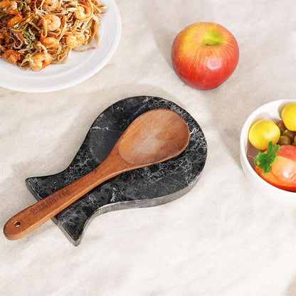 Spoon Rest Natural Marble Spatula Fork Ladle Utensil Rest Keeper