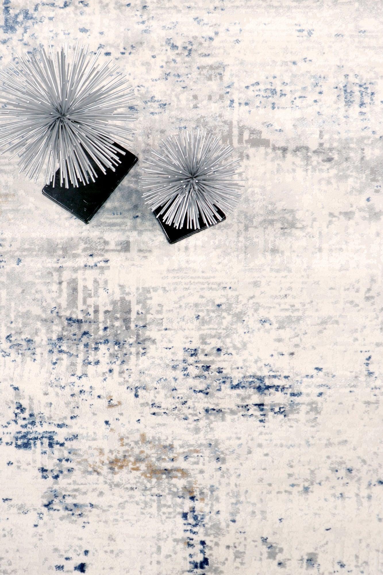 Canvello Light Grey Fabric Area Rug- 2' X 3'