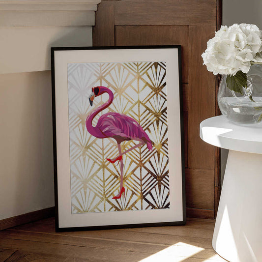 Wall art Flamingo Art Deco